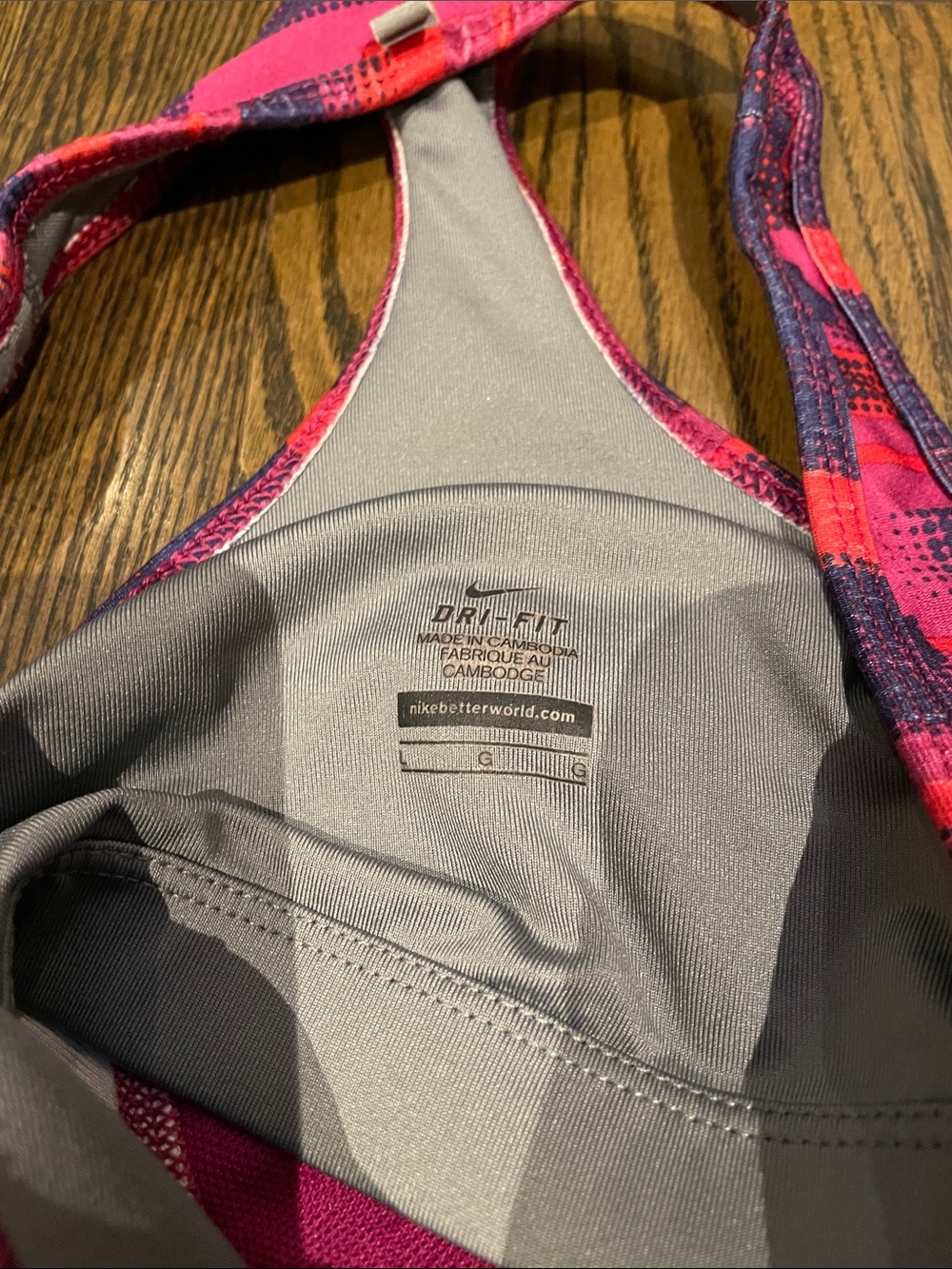Nike Pink & Purple Performance Racerback Tank - Picture 3 of 3
